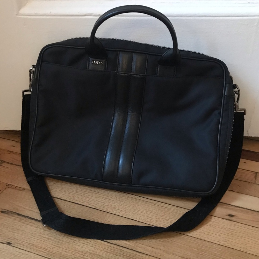TOD’S Soft Leather Trim Work Bag